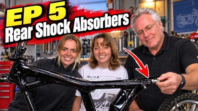 Ep. 6: Installing Upgraded Rear Shocks on a 1971 Honda CL175 (With My Daughters)
